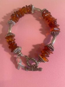 Amber Sterling Silver Bracelet