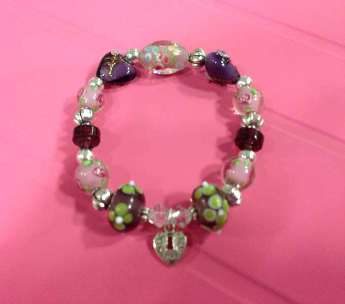 Breast Cancer Awareness Heart Bracelet2